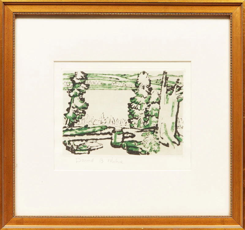 David Brown Milne, Painting Place, drypoint in colours - view 2