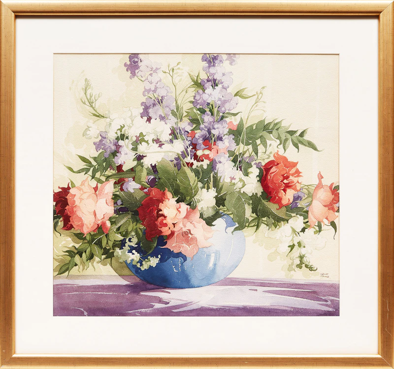 William Garnet Hazard, Floral Still Life, watercolour - view 2