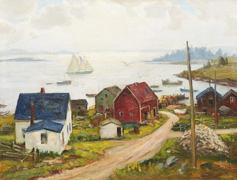 Frank Shirley Panabaker, Peggy’s Cove, oil on board - view 1