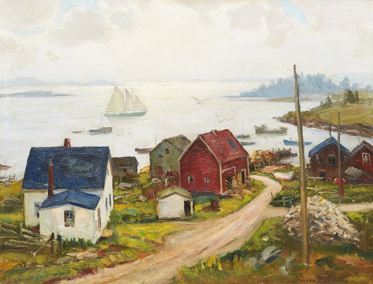 Frank Shirley Panabaker, Peggy’s Cove, oil on board