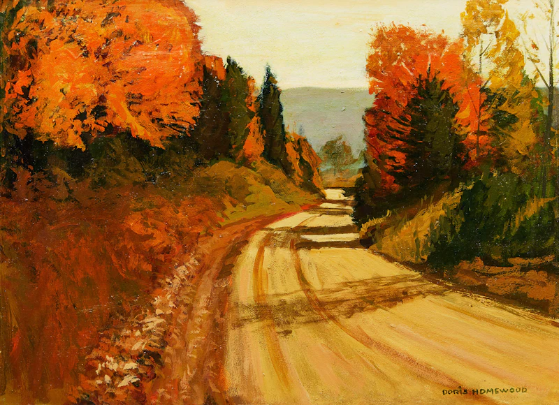 Doris Homewood, Fall Afternoon , acrylic on board