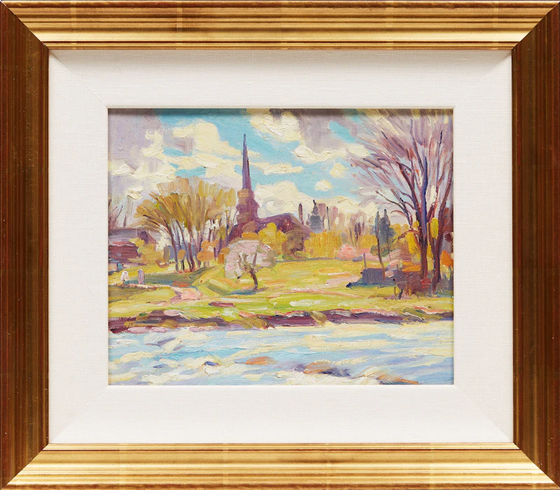 Bernice Fenwick Martin, Village on the Water, oil on board - view 2