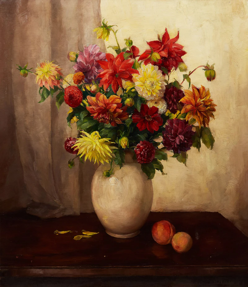 H. Zeitner, Floral Still Life, oil on canvas