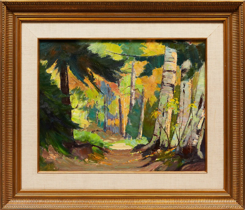 Langley Thomas Donges, Peninsula Lake, oil on canvas board, 1981 - view 2