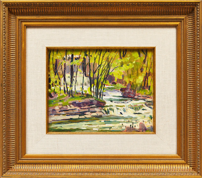 Peter Clapham Sheppard, Spring Stream , oil on board - view 2