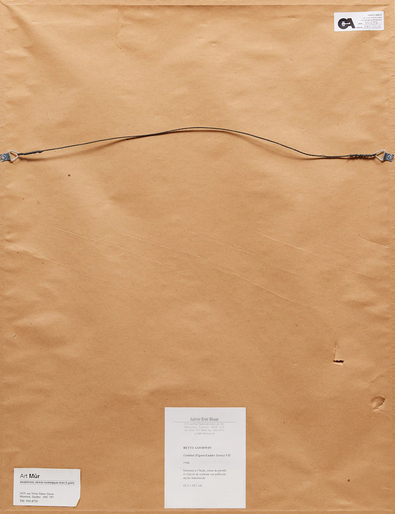 Betty Roodish Goodwin, Untitled (Figure/Ladder Series) VII, mixed media on mylar, 1996 - view 3