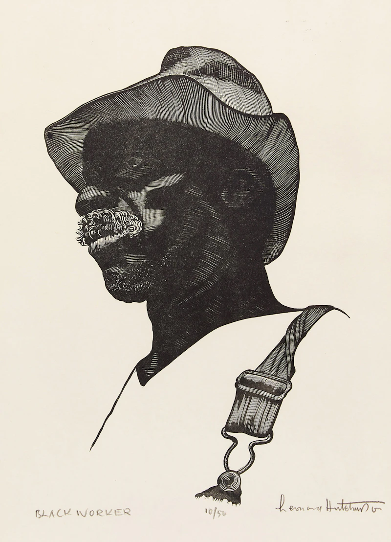 Leonard Hutchinson, Plenty o’ Nothin’; Black Worker, two woodblock prints - view 4