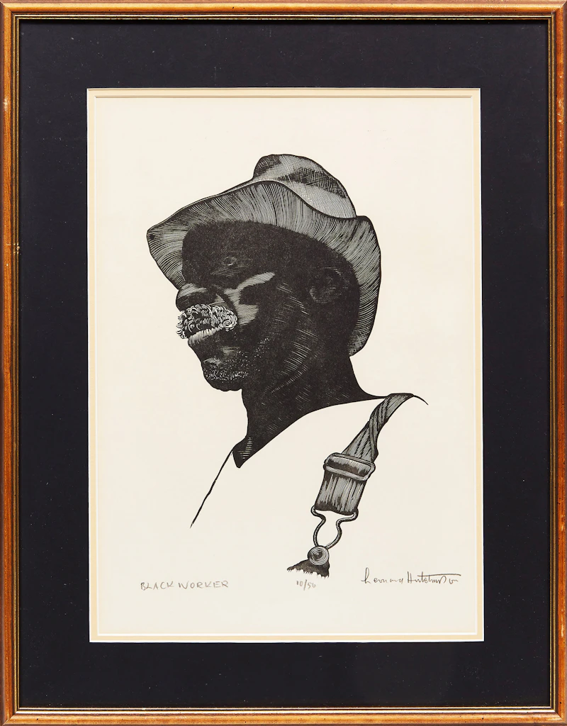 Leonard Hutchinson, Plenty o’ Nothin’; Black Worker, two woodblock prints - view 5