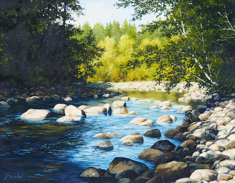 Merv Brandel, French Creek, oil on board - view 1