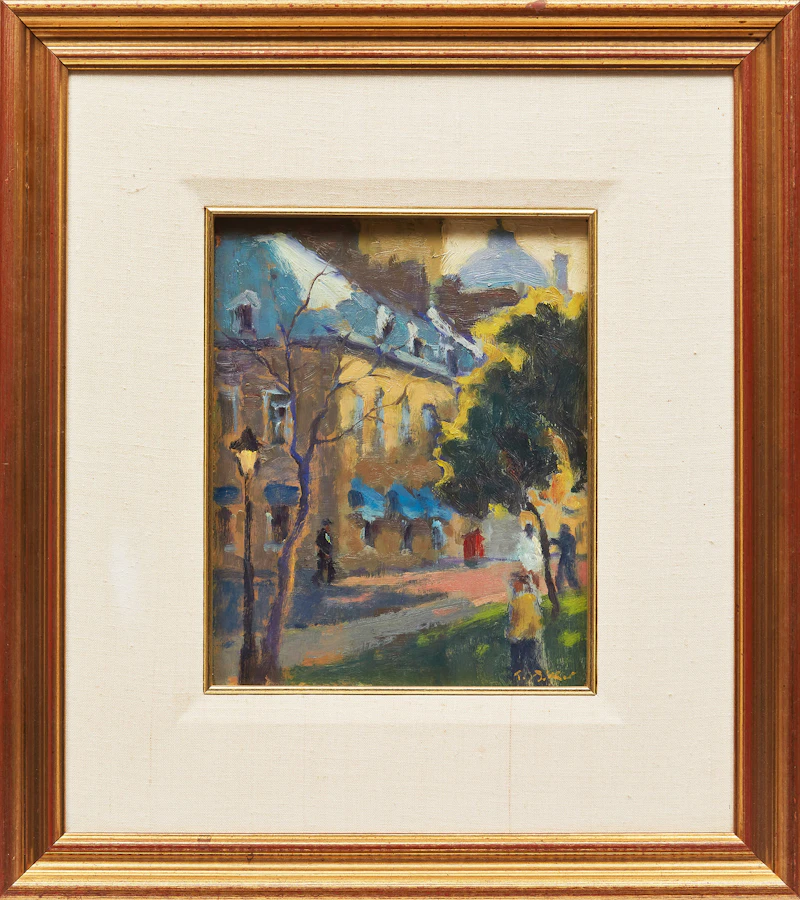 Antoine Bittar, Vers 7 heures , oil on board, 1990 - view 2