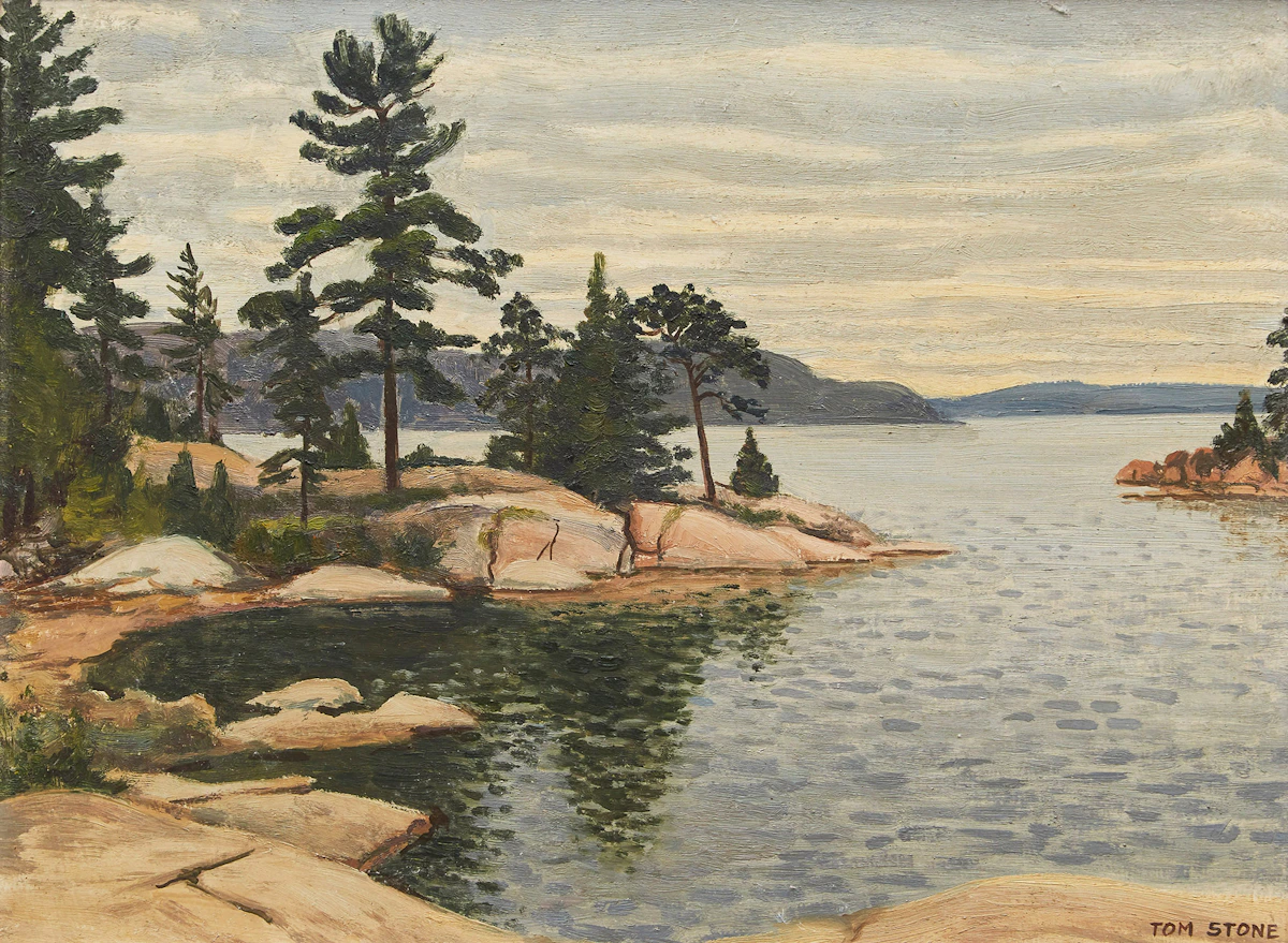 Thomas Albert Stone, Summer at Lake Temiskaming, oil on masonite