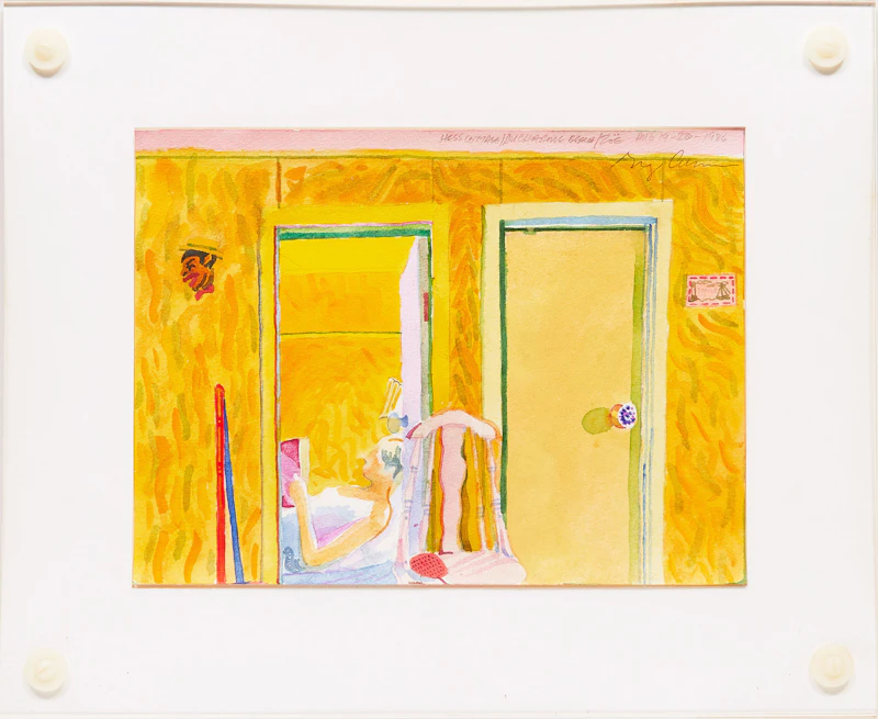Gregory Richard Curnoe, Hess Cottage/Ducharme Beach/Zoe; Side Yard, August 2nd-6th, 1990, two watercolours, 1986, 1990 - view 2