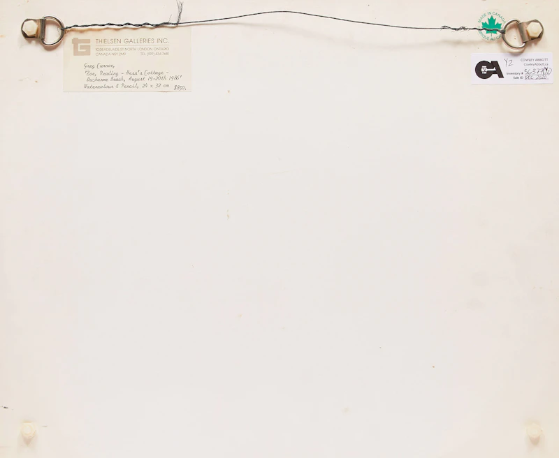 Gregory Richard Curnoe, Hess Cottage/Ducharme Beach/Zoe; Side Yard, August 2nd-6th, 1990, two watercolours, 1986, 1990 - view 3