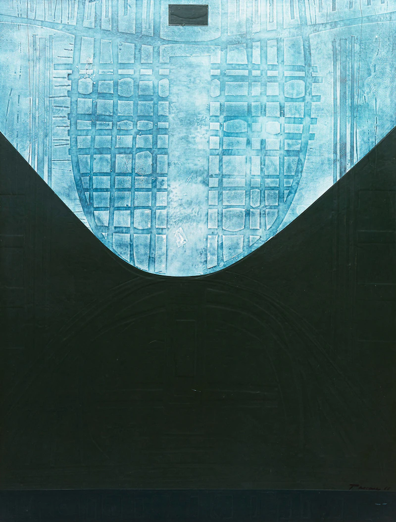 Tony Tascona, Untitled Abstraction, lacquer on board, 1965 - view 2
