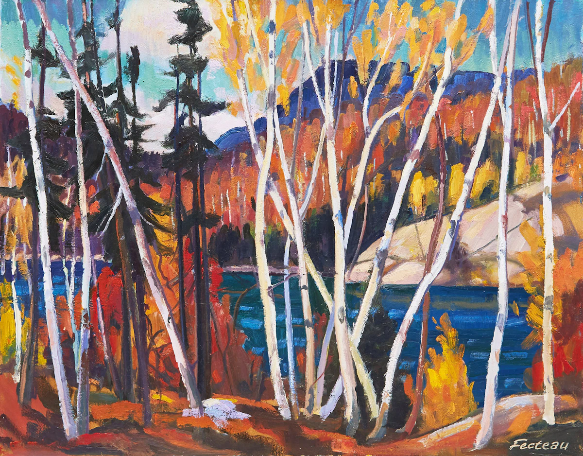 Marcel Fecteau, Lac Claire, oil on canvas, 2010