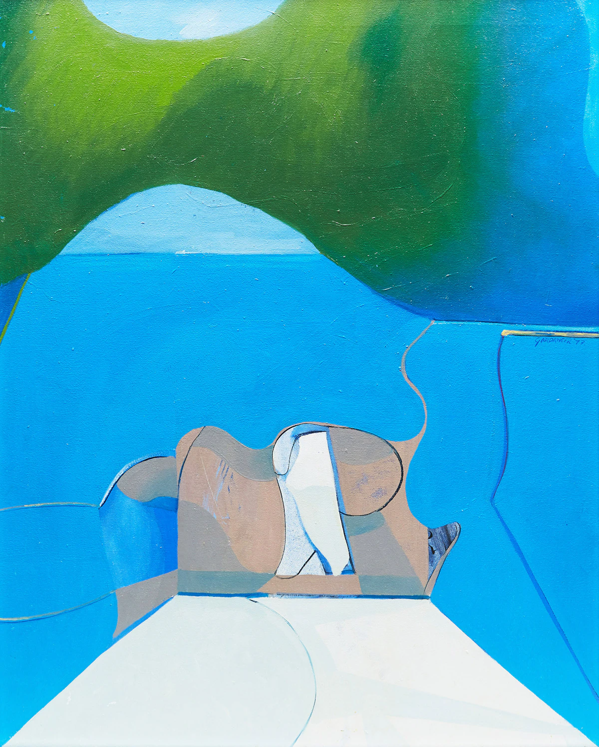 James Gordaneer, Untitled #2, oil on canvas, 1973