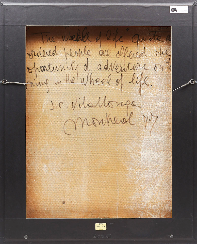Jesus Carlos De Vilallonga, La ruada de la fortuna (The Wheel of Life), mixed media on board, 1976-1977 - view 3