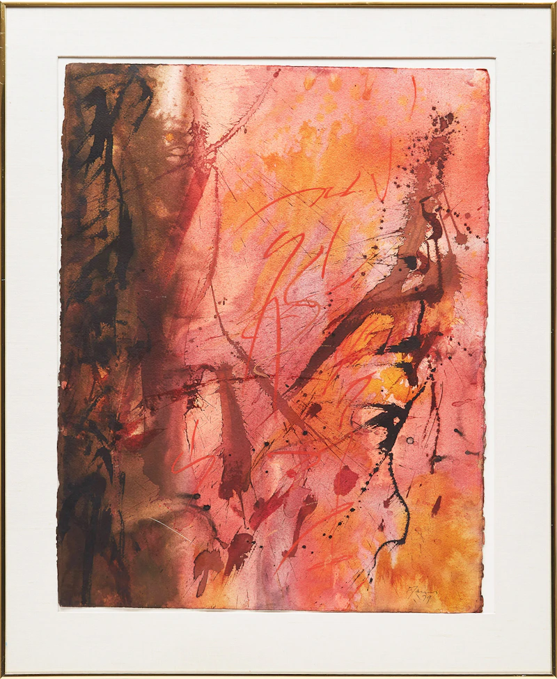 Donald Jarvis, Untitled Abstraction, mixed media on paper, 1979 - view 2