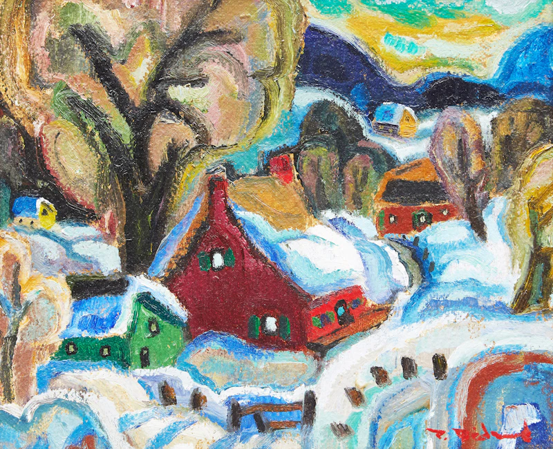 Pierre Bédard, L’Hiver au Douceur, oil on canvas