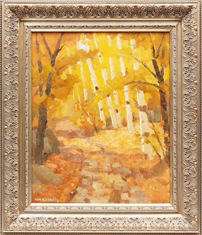 Thomas Keith Roberts, Autumn Landscape, oil on board - view 2
