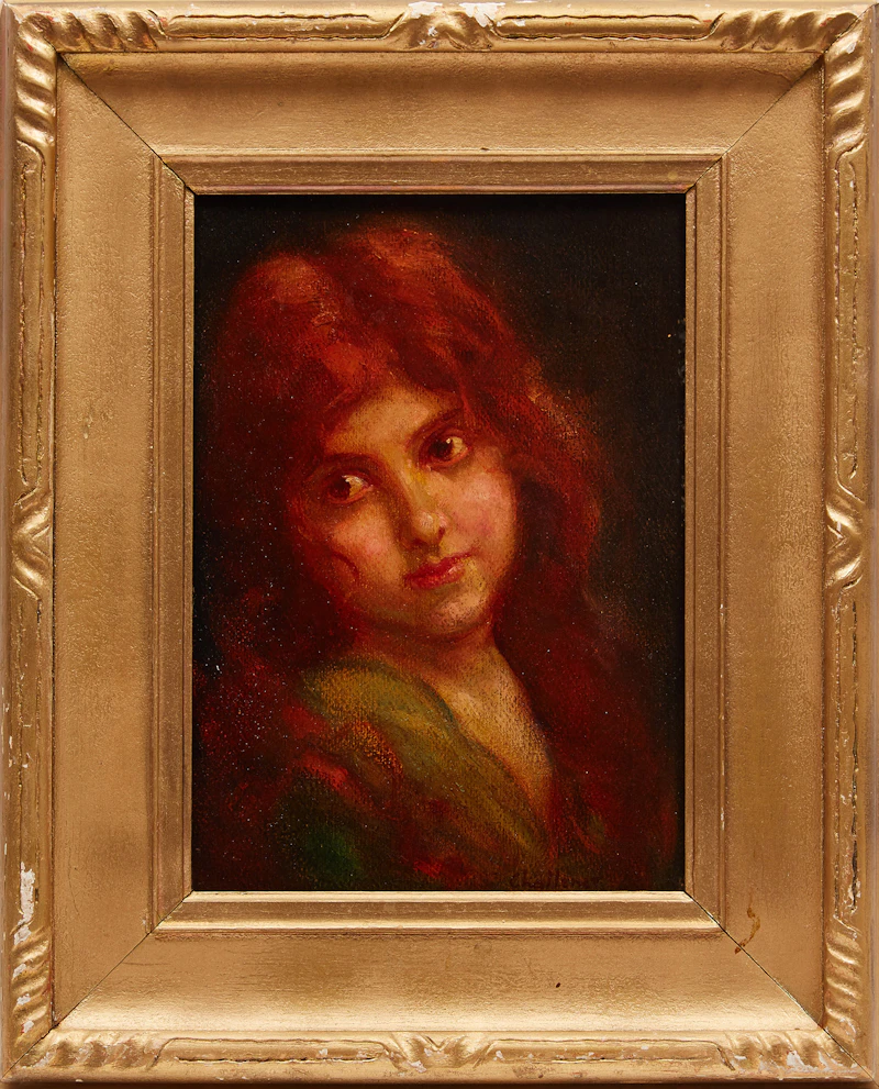 Frederick Sproston Challener, Brown Eyed Beauty, oil on board - view 2