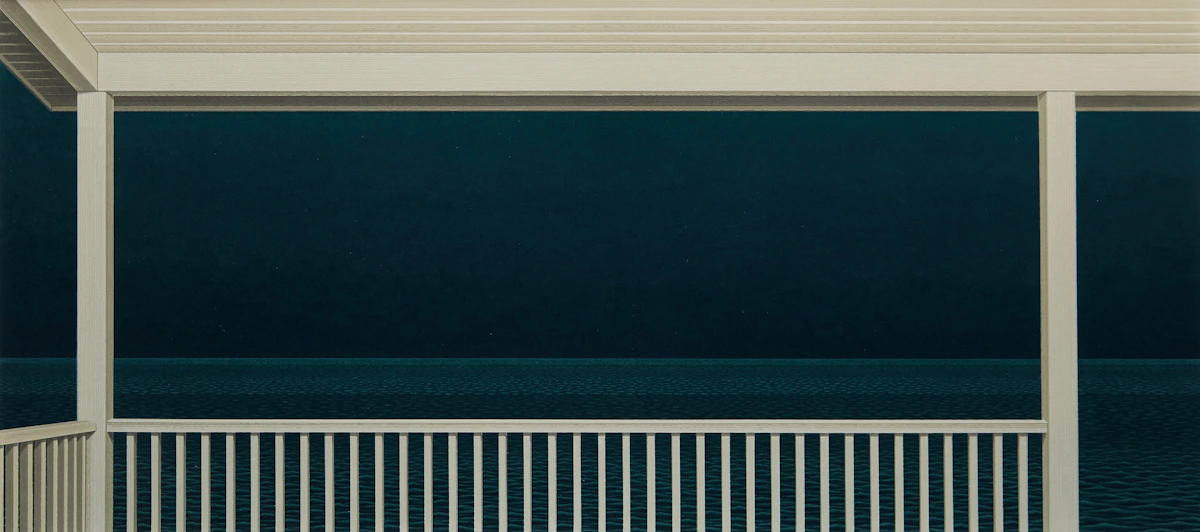 Christopher Pratt, Night on the Verandah, colour serigraph, 1986