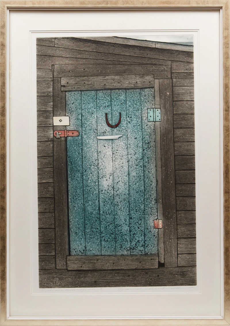 David Lloyd Blackwood, Ephraim Kelloway’s Door, colour etching and aquatint, 1981 - view 2