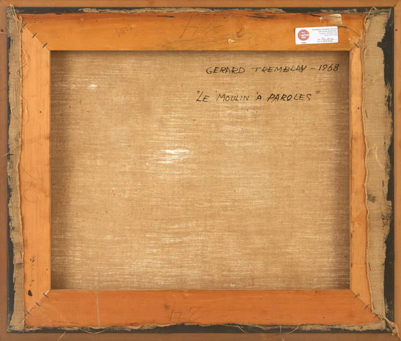 Gérard Tremblay, Le Moulin à Paroles, oil on canvas, 1968 - view 3