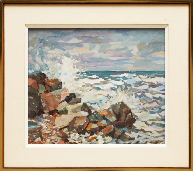 Donald Mackay Houstoun, Storm - Georgian Bay, oil and lucite on board - view 2
