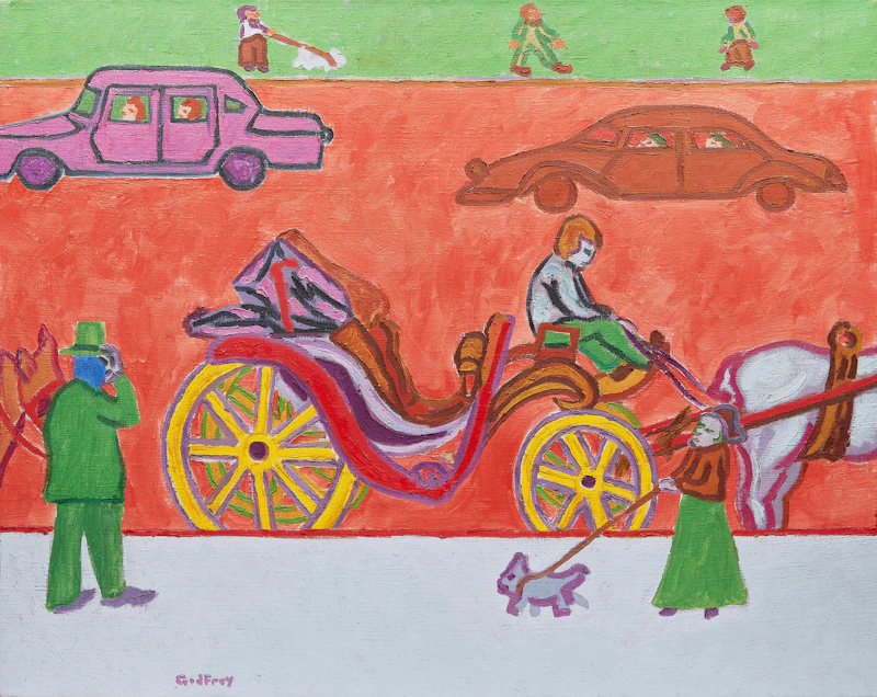 Horse and Carriage at Rest by John Godfrey