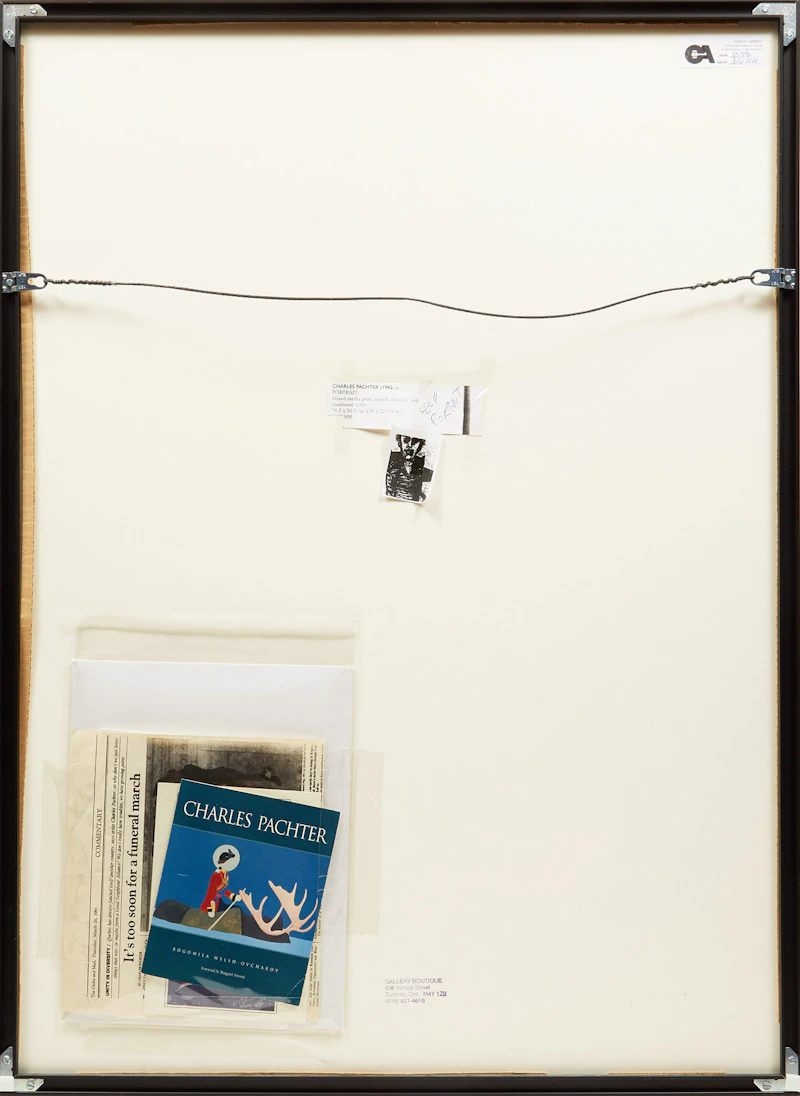 Charles Pachter, Self Portrait, mixed media print, 1987 - view 3