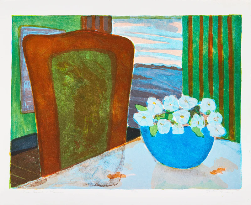 John Harold Thomas Snow, Couple; Roadway; Blue Bowl and Flowers, 3 colour prints - view 8