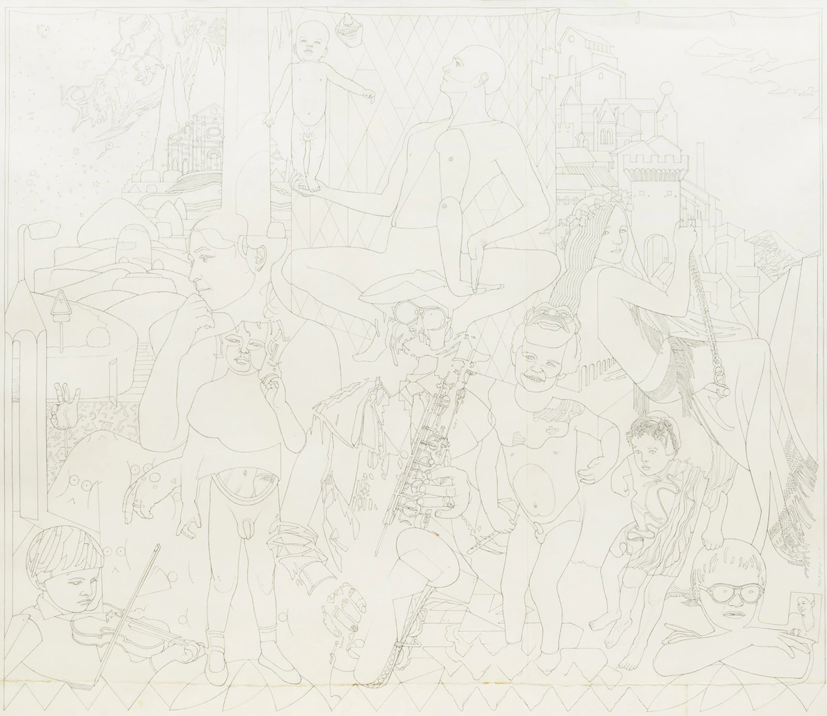 Robert John Young, Map for the “Juggler”, pencil on paper, 1980