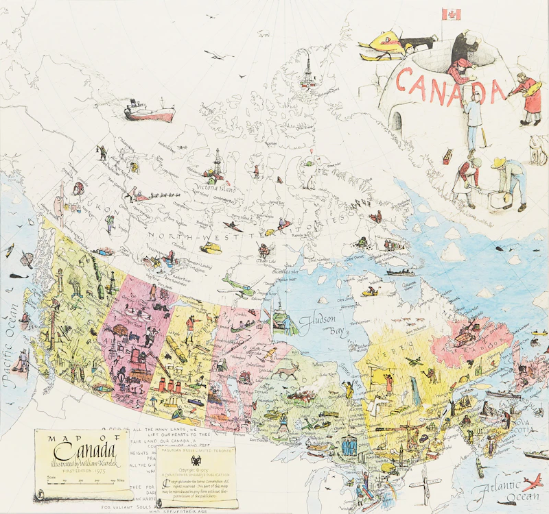 Map of Canada by William Kurelek