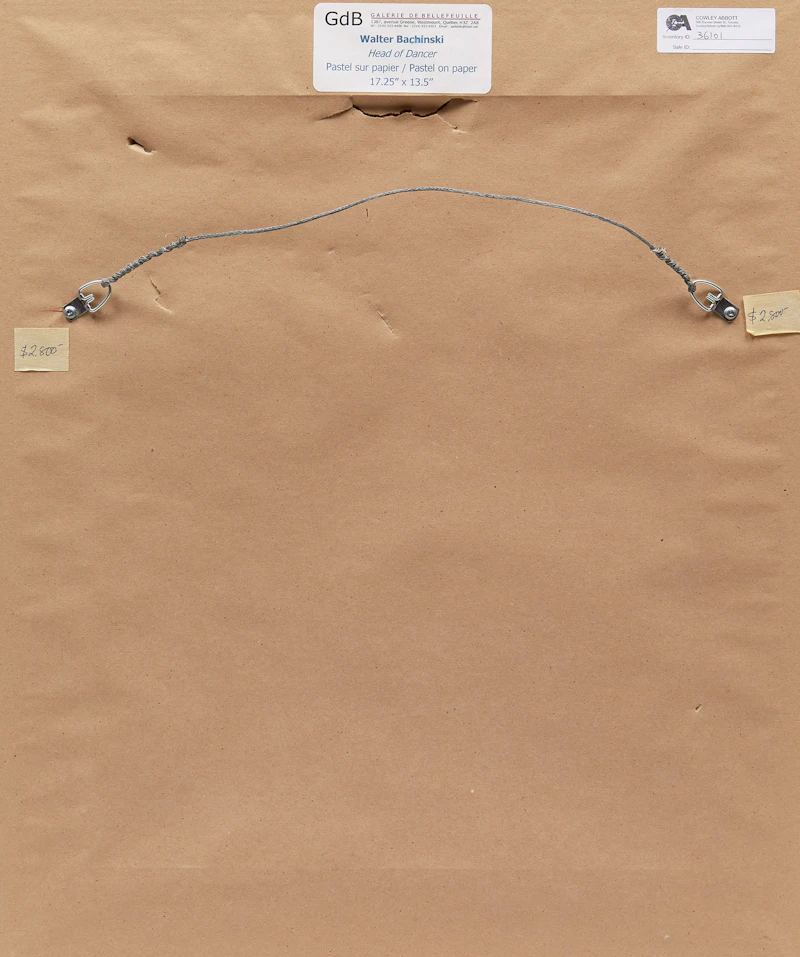 Walter Bachinski, Head of Dancer, pastel on paper, 1999 - view 3
