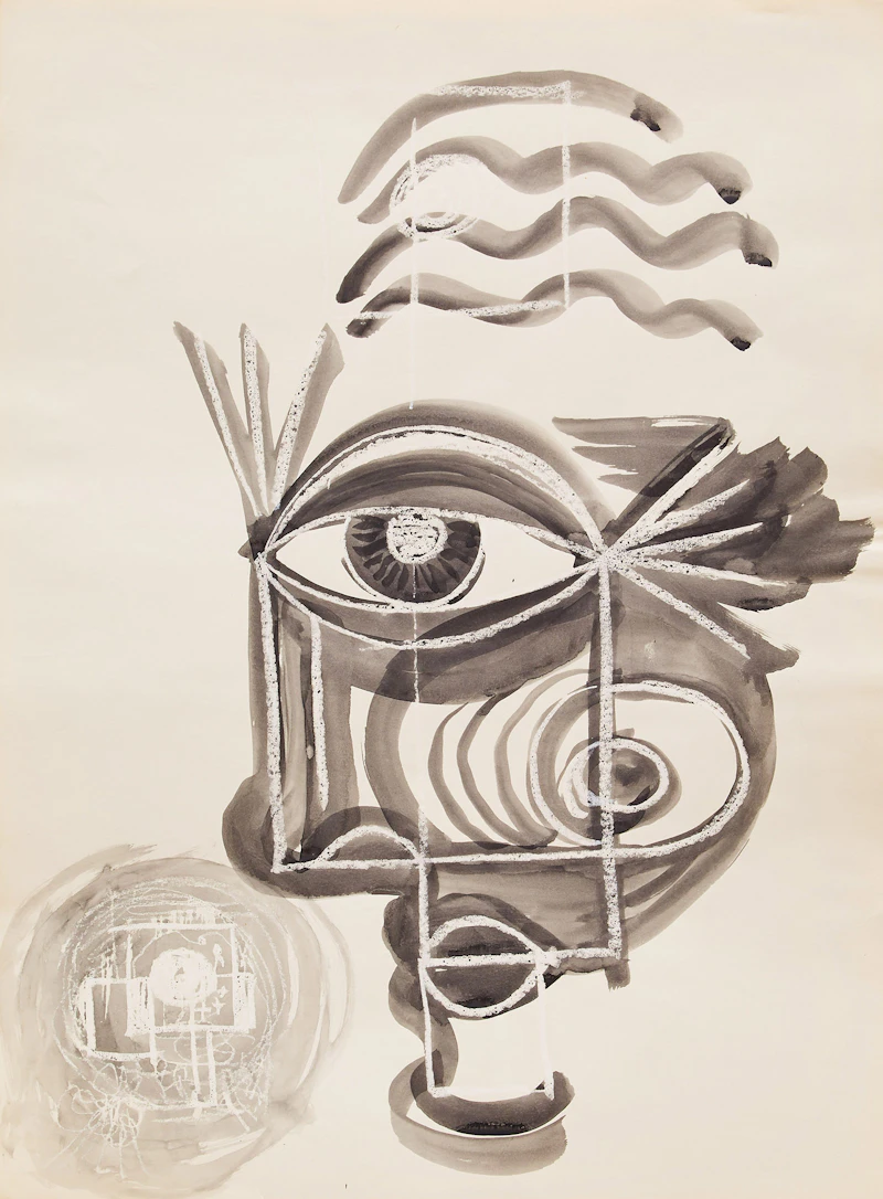 Gerald Milne Moses, Figurative and Abstract Drawings , nineteen mixed media and watercolour on paper - view 10