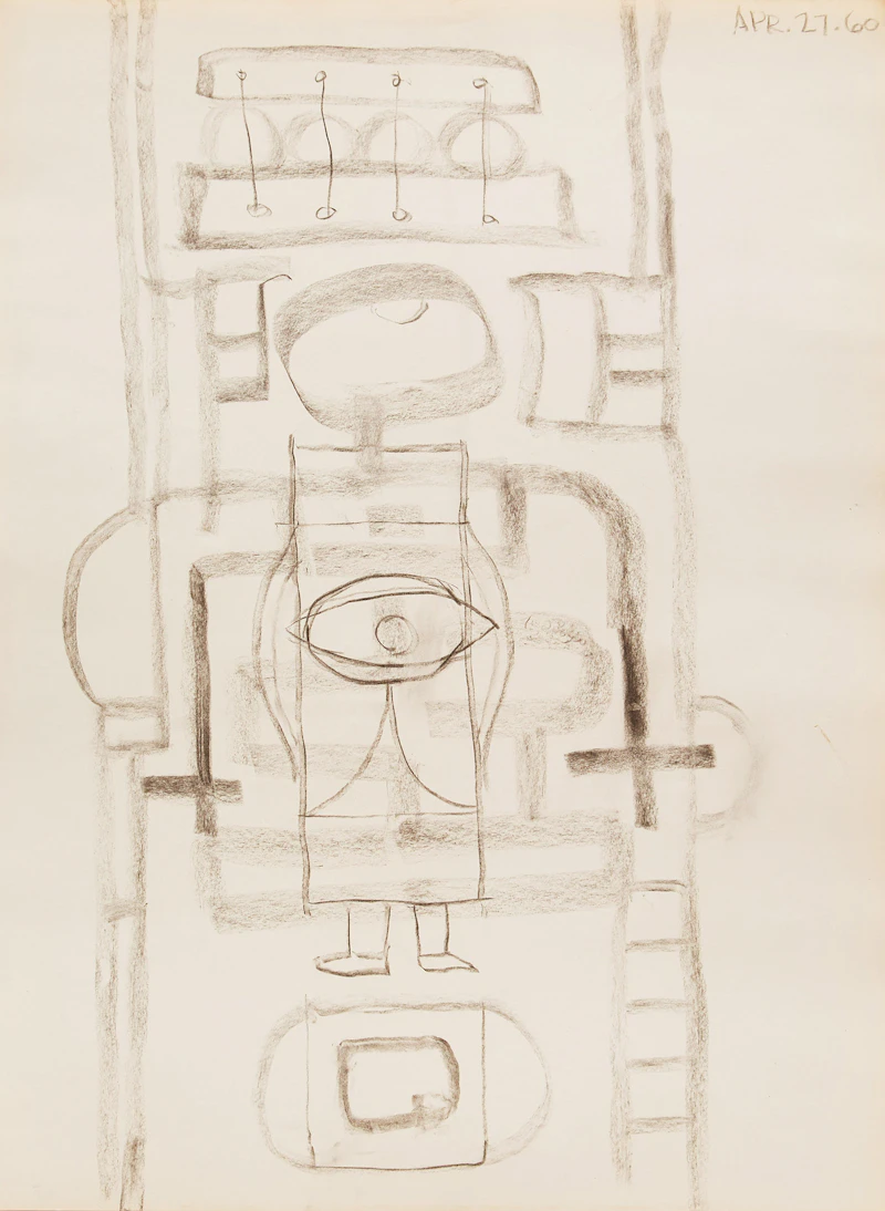 Gerald Milne Moses, Figurative and Abstract Drawings , nineteen mixed media and watercolour on paper - view 15