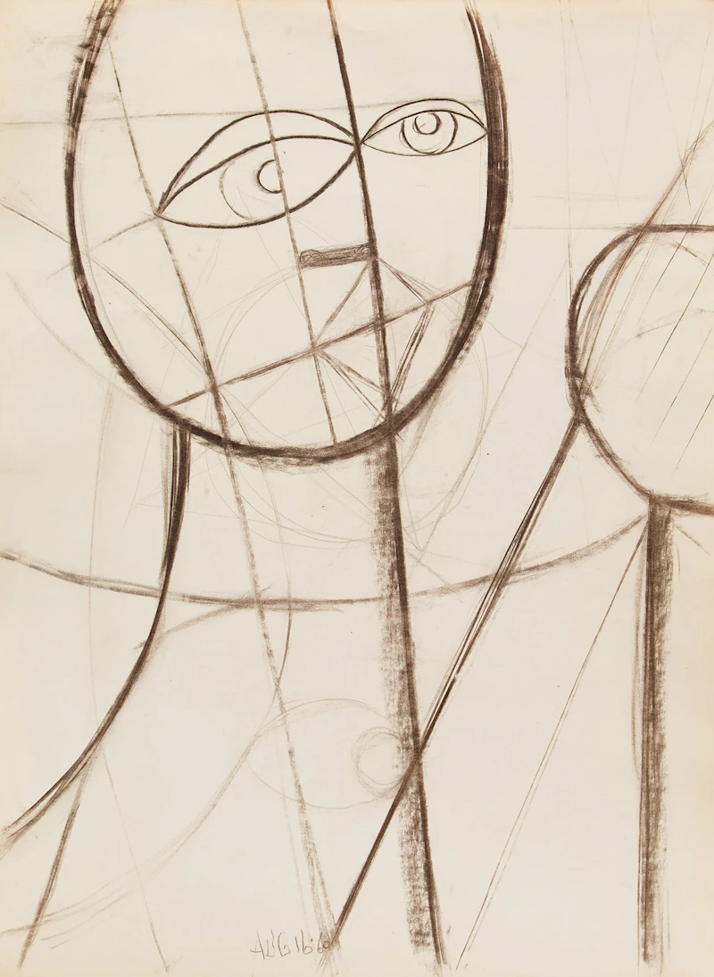 Gerald Milne Moses, Figurative and Abstract Drawings , nineteen mixed media and watercolour on paper - view 16