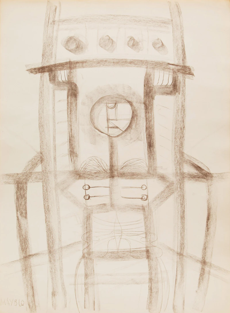 Gerald Milne Moses, Figurative and Abstract Drawings , nineteen mixed media and watercolour on paper - view 17