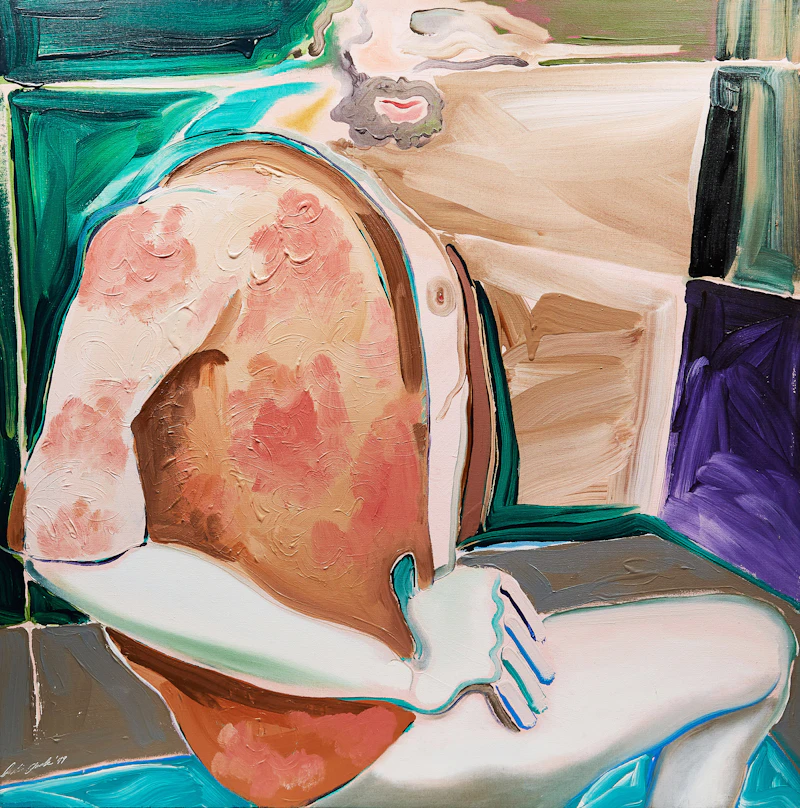 Man in the Bath with Mirror by Leslie Donald Poole