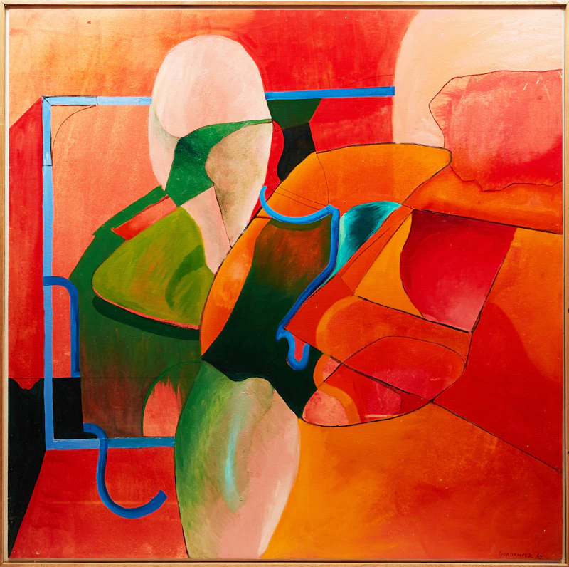 James Gordaneer, Untitled Abstract, acrylic on board, 1967 - view 2