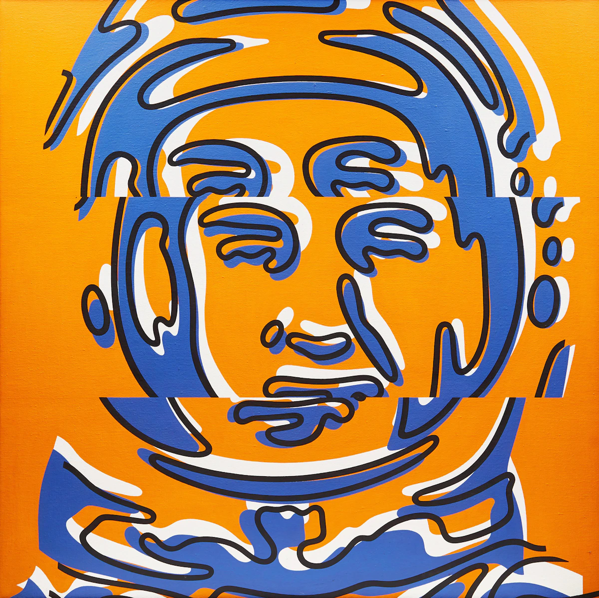 William Vazan, Tronaut Grisso, acrylic on canvas, 1967