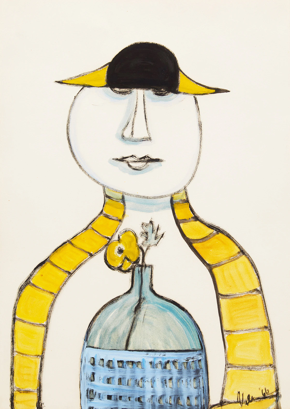 Florence Vale, Paul’s Flower, oil and turpentine on paper, 1966