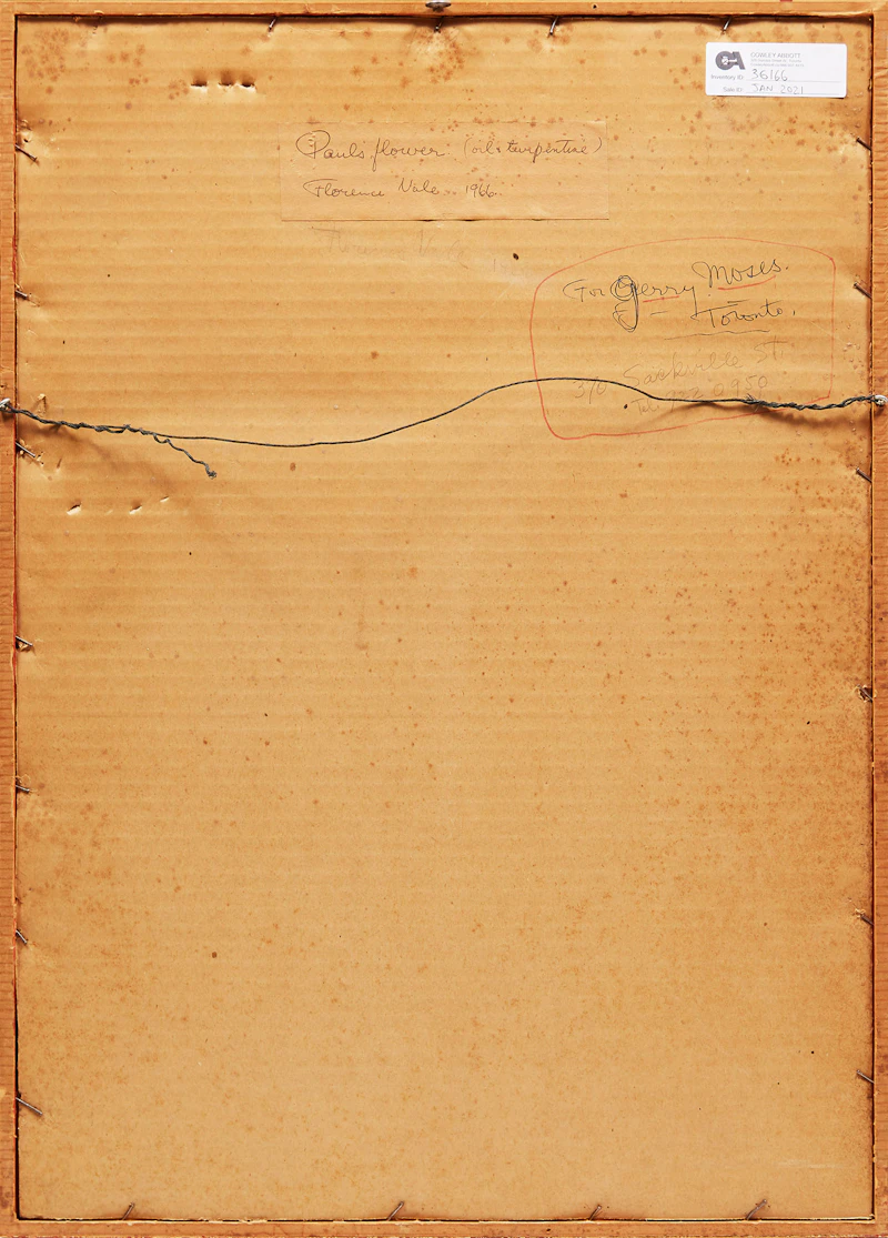 Florence Vale, Paul’s Flower, oil and turpentine on paper, 1966 - view 3