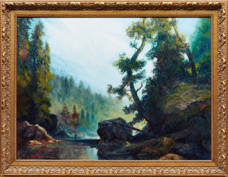 H. Lee Chadwick, Morning, Paradise Pool, oil on canvas board, 1952 - view 2