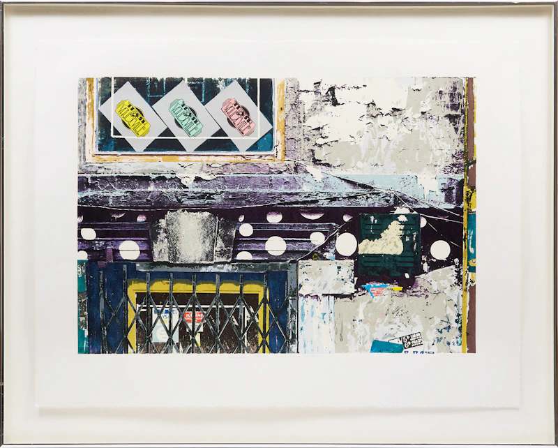 Diana Birkenheier, Manhattan Walls #6: East Village Storefront, colour serigraph, 1987 - view 2