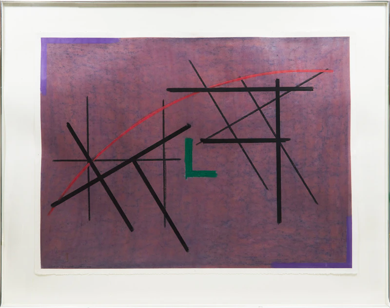 John Tiley, Elbow for El Lissitzky, mixed media on paper, 1984 - view 2