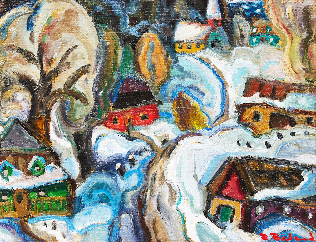Pierre Bédard, Bleus d’hiver, oil on canvas