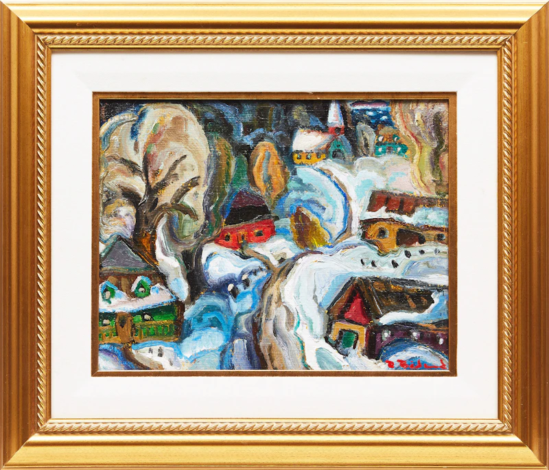Pierre Bédard, Bleus d’hiver, oil on canvas - view 2