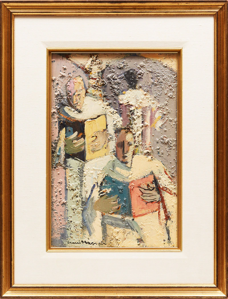 Henri Leopold Masson, Les Moines, oil on board - view 2